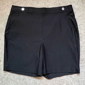 NWOT RAFAELLA Women's Black stretch pull on Shorts in size 14